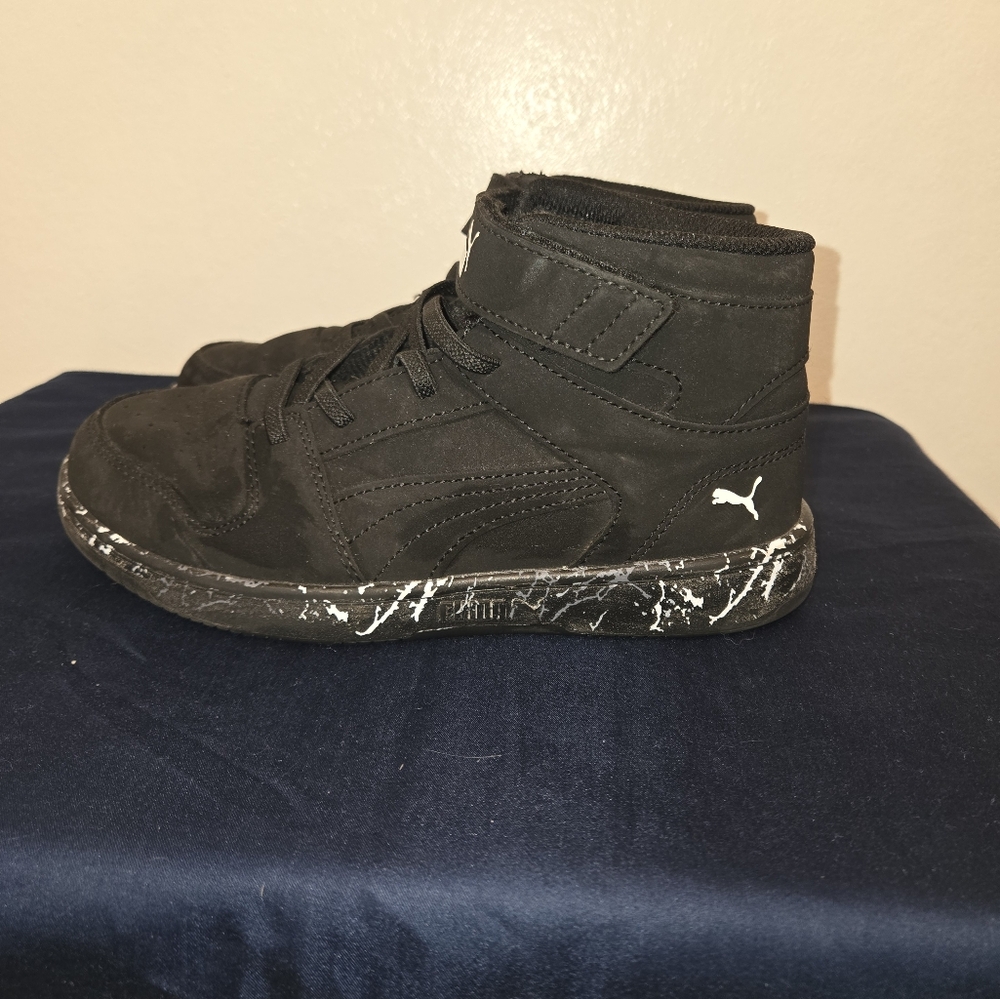 Puma Rebound Layup SL Hightop Sneakers Black Boys 3C